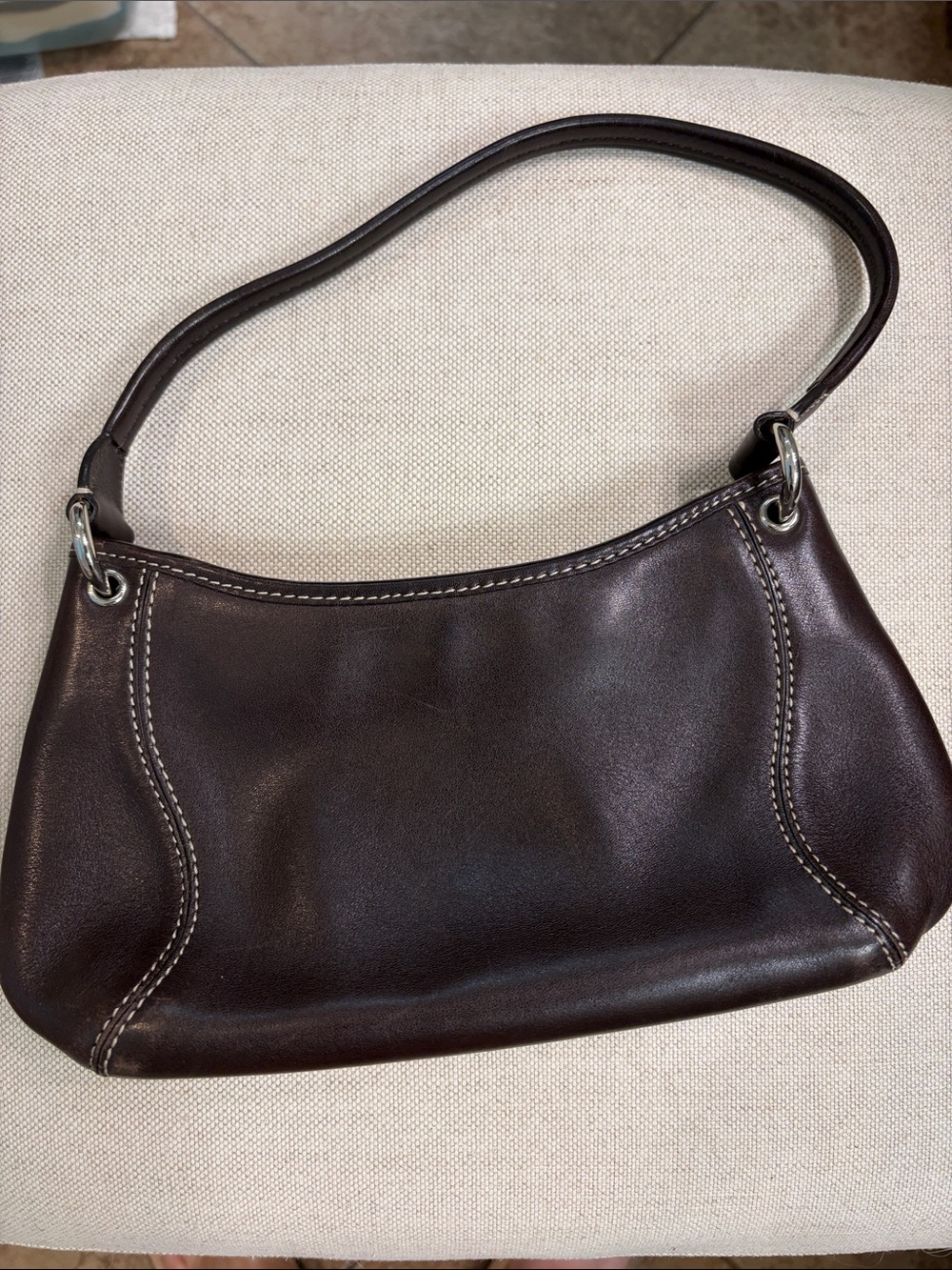Cole Haan Dark Brown Leather Shoulder Bag